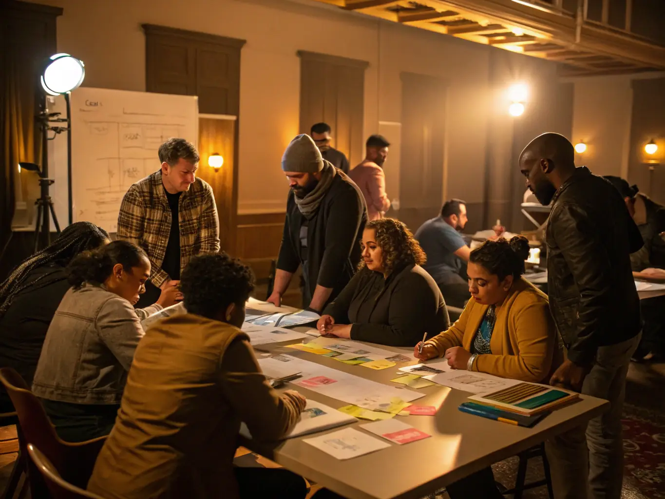 A diverse group of people participating in a workshop on disability rights, emphasizing the importance of advocacy and legal support.